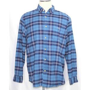 Vineyard Vines Classic‎ Fit Stretch Flannel Plaid Shirt Mens Size L